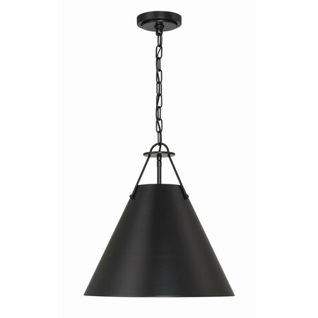 CRYSTORAMA Xavier 3 Light Matte Black Pendant XAV-B8305-MK